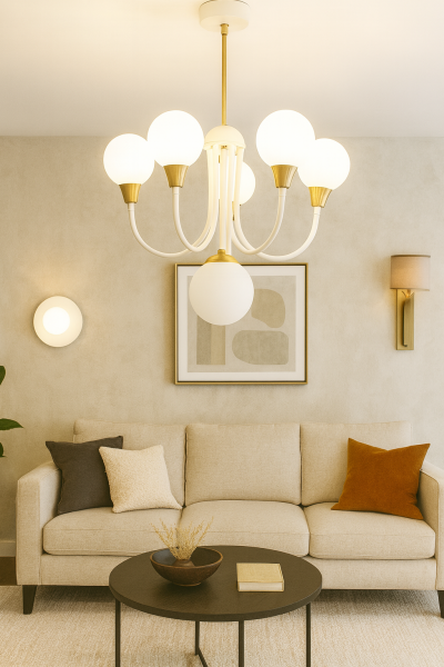 T. Baston Glob Camlı Avize