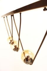 Yay Sarkıt Avize – Pirinç Kaplama, 3×E14 | Modern Salon & Oturma Odası Aydınlatma