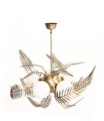 Glob Camlı Yapraklı Avize