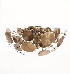 Plafonyer Pullu Avize – Pirinç Kaplama, 9×E14 | Modern Salon & Oturma Odası Aydınlatm