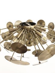 Plafonyer Pullu Avize – Pirinç Kaplama, 9×E14 | Modern Salon & Oturma Odası Aydınlatm