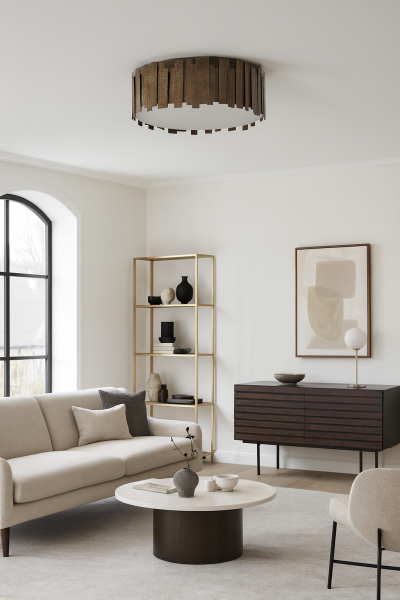 50’lik Baskılı Sarkıt Avize – Pirinç Kaplama, 8×E14 | Modern Salon & Oturma Odası Aydınlatma