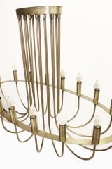 Elips Baston Kol Avize – Pirinç Kaplama, 10×E14 | Modern Salon & Oturma Odası Aydınlatma