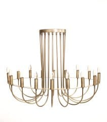 Elips Baston Kol Avize – Pirinç Kaplama, 10×E14 | Modern Salon & Oturma Odası Aydınlatma