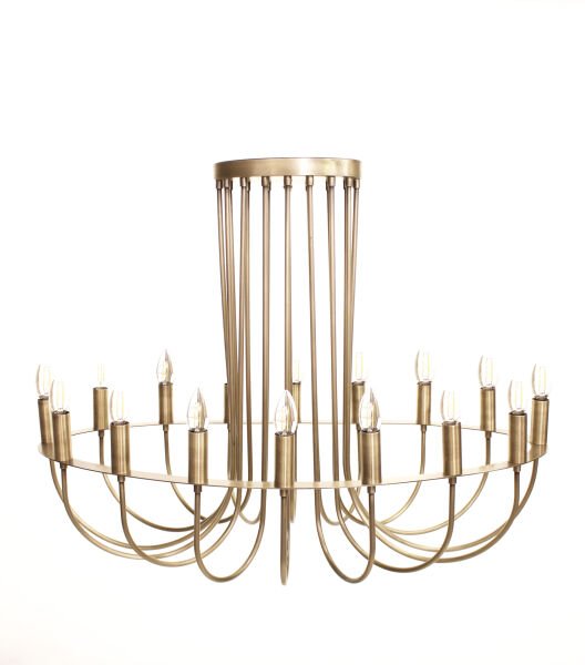 Elips Baston Kol Avize – Pirinç Kaplama, 10×E14 | Modern Salon & Oturma Odası Aydınlatma