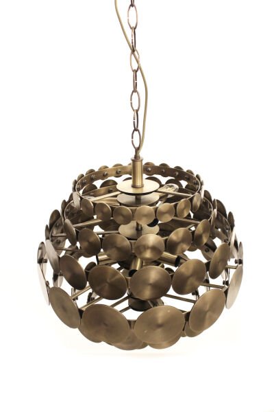 Besa Design 50'lik Kat Pullu Sarkıt Avize - 14 Ampullü Pirinç Kaplama Lüks Aydınlatma