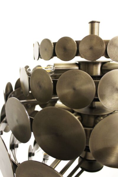 Besa Design 50'lik Kat Pullu Sarkıt Avize - 14 Ampullü Pirinç Kaplama Lüks Aydınlatma