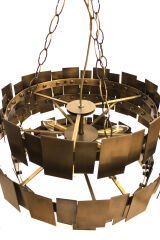 Besa Design Kare Pullu Sarkıt Avize - Pirinç Kaplama Lüks Aydınlatma 60x60 cm