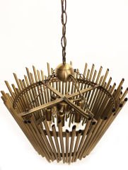 Huni Sarkıt Avize – Pirinç Kaplama, 6×E14 | Modern Salon & Yemek Alanı Aydınlatma