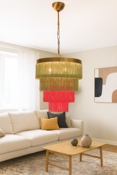 Püsküllü Sarkıt Avize