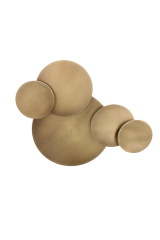 Pullu Disk Aplik – Demir & Pirinç Kaplama, 2×G9 | Modern Dekoratif Duvar Aydınlatma