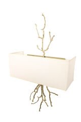 Ağaç Dalı Pirinç Döküm Aplik – Demir & Pirinç Kaplama, 2×E14 | Modern Duvar Aydınlatma