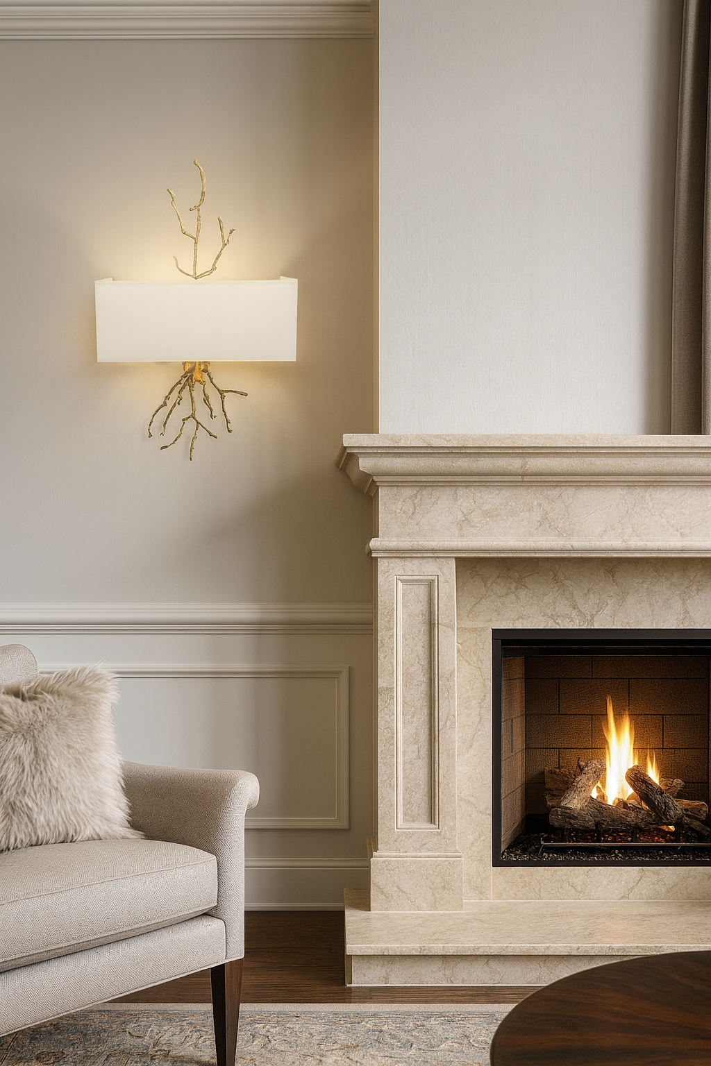 Ağaç Dalı Pirinç Döküm Aplik