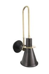 Lady Siyah Aplik – Demir & Pirinç Kaplama, 1×E27 | Modern Duvar Aydınlatma