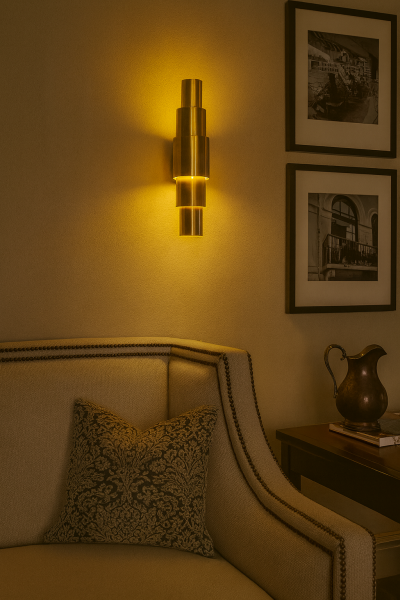 Katlı Kıvrım Sac Aplik – Demir & Pirinç Kaplama, 5×G9 | Modern Duvar Aydınlatma