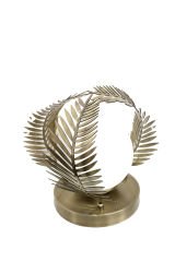 Yapraklı Masa Lambası – Demir & Pirinç Kaplama, 1×E27 | Modern Dekoratif Aydınlatma