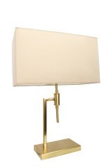 Harun Masa Lambası – Demir & Bal Kaplama, 2×E14 | Modern Dekoratif Aydınlatma