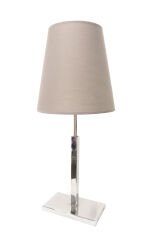 Besa Design Kubbe Masa Lambası - Krom Kaplama Modern Abajur 65 cm