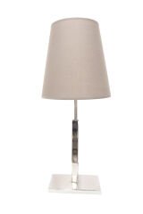 Kubbe Krom Kaplama Masa Lambası (65 cm)