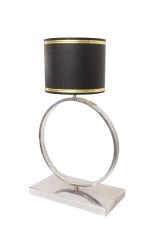 Besa Design Ay Masa Lambası - Parlak Krom Kaplama Modern Abajur 56 cm