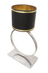 Besa Design Ay Masa Lambası - Parlak Krom Kaplama Modern Abajur 56 cm