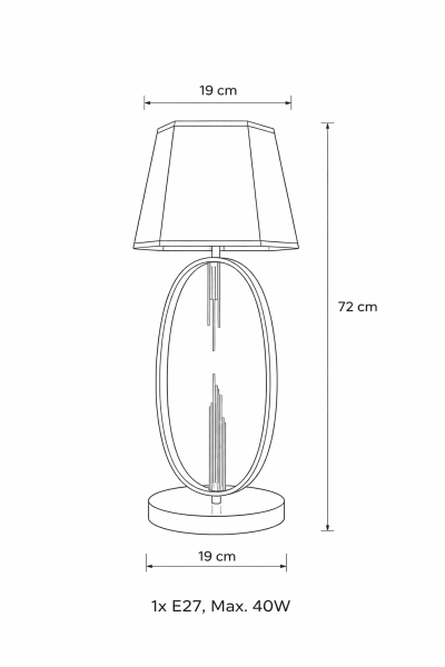 Buzul Oval  Masa Lambası