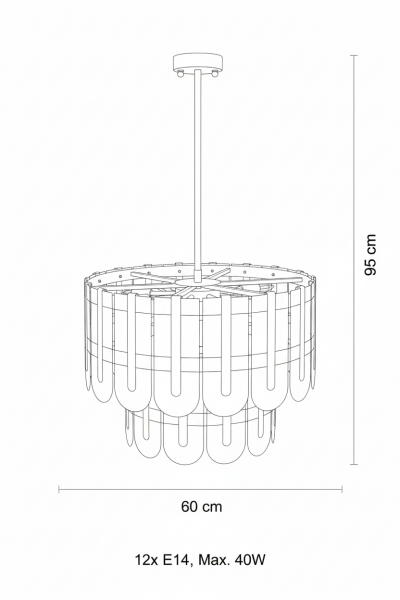 Besa Salkım Sarkıt Avize – Modern Çoklu Tasarım Şık ve Görkemli Salon Aydınlatması