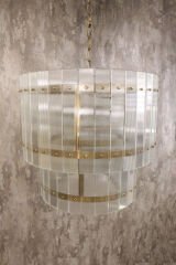 Çizgili Cam Sarkıt Avize