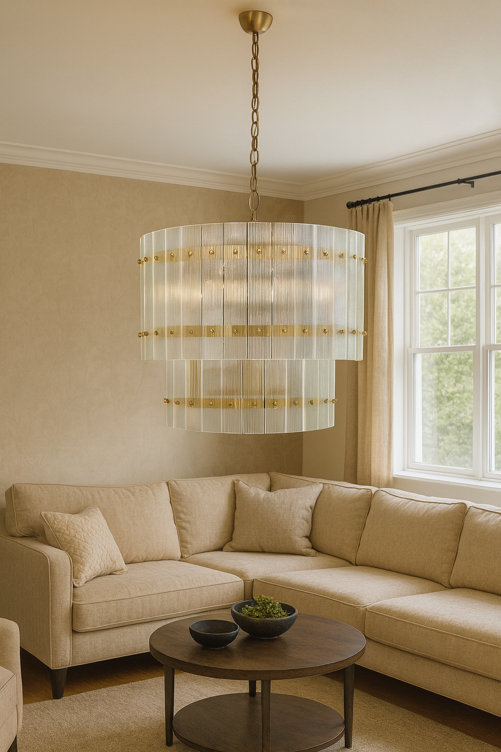 Besa Çizgili Cam Sarkıt Avize – Modern Tasarım Şık ve Minimalist Dekoratif Aydınlatma