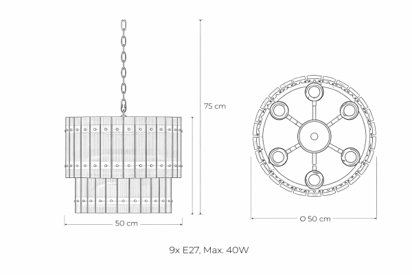 Besa Çizgili Cam Sarkıt Avize – Modern Tasarım Şık ve Minimalist Dekoratif Aydınlatma