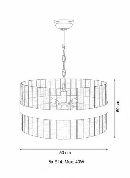 Besa Kuşaklı Saçak Avize – Modern ve Şık Saçaklı Tasarım Lüks Salon Aydınlatması