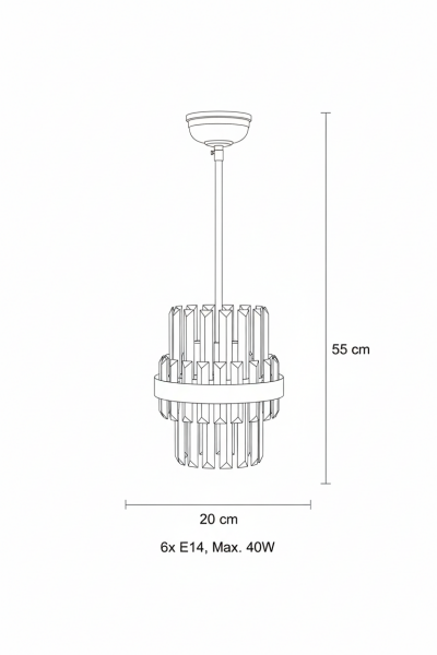 Besa Minik Tabut Tekli Sarkıt – Modern Tasarım Şık ve Minimalist Dekoratif Aydınlatma