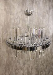 Besa Büyük Tabut Kristalli Sarkıt – Lüks Kristal Taşlı Şık ve Modern Salon Avizesi