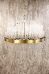 Besa 10 mm Çubuk Camlı Yuvarlak Sarkıt – Modern Lüks Tasarım Şık ve Kristal Etkili Avize