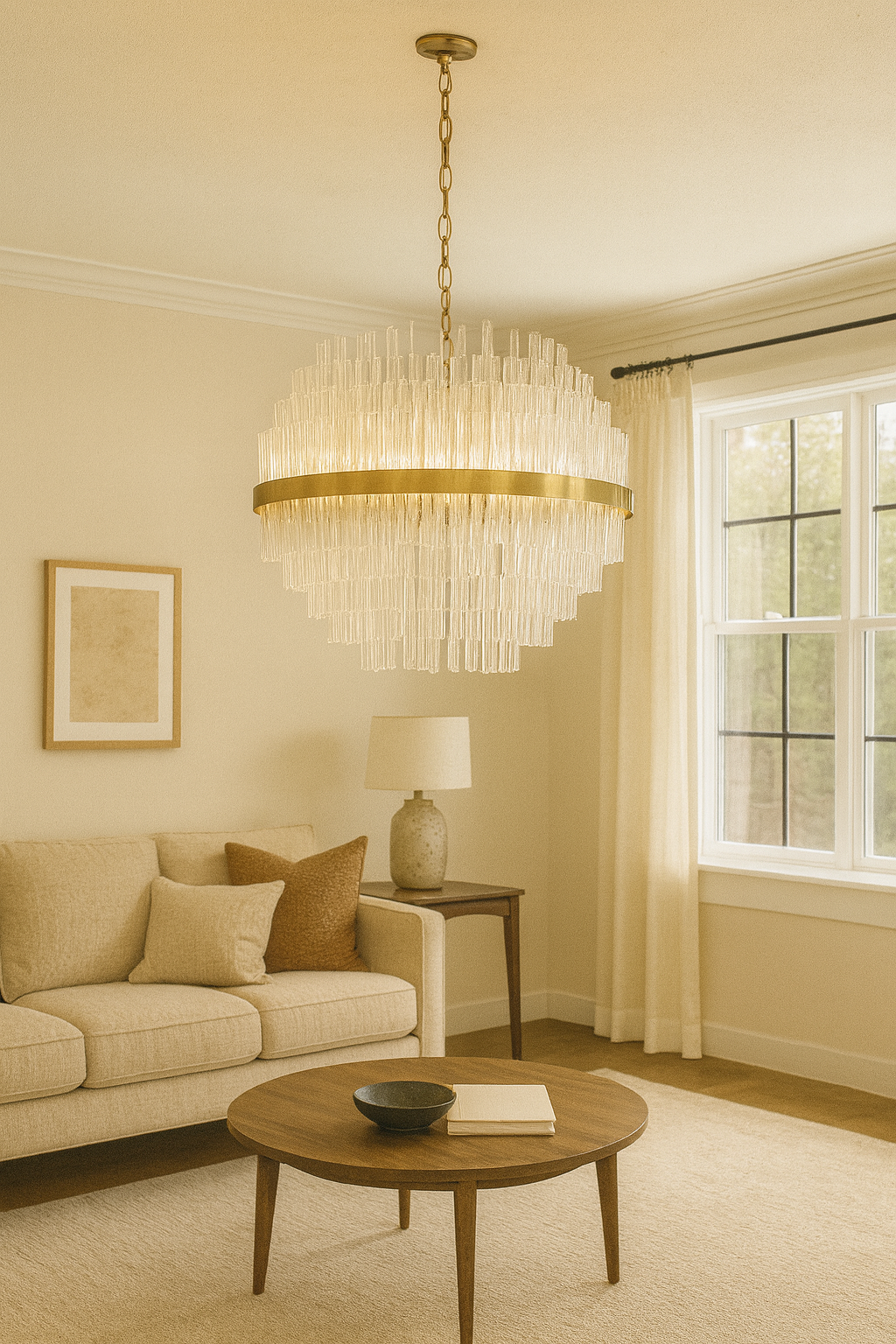 Besa 10 mm Çubuk Camlı Yuvarlak Sarkıt – Modern Lüks Tasarım Şık ve Kristal Etkili Avize