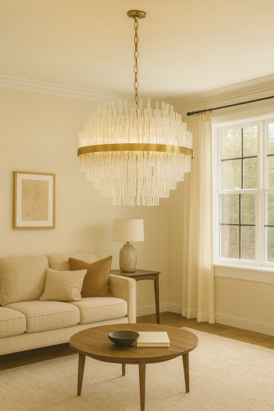 Besa 10 mm Çubuk Camlı Yuvarlak Sarkıt – Modern Lüks Tasarım Şık ve Kristal Etkili Avize