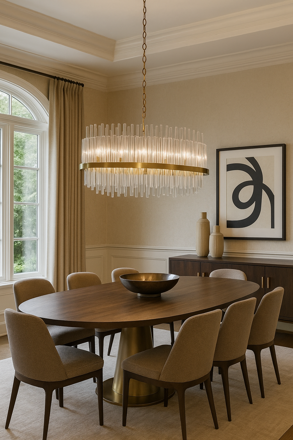 Besa 10 mm Çubuk Camlı Elips Sarkıt – Lüks Tasarım Kristal Etkili Şık ve Modern Avize