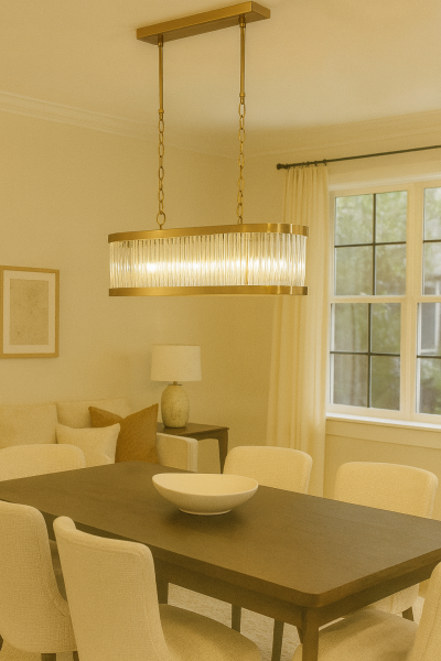 Ufak Boy Çubuk Camlı Elips Sarkıt