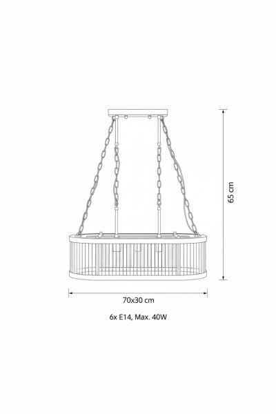 Besa Ufak Boy Çubuk Camlı Elips Sarkıt – Modern Tasarım Şık ve Minimalist Dekoratif Aydınlatma