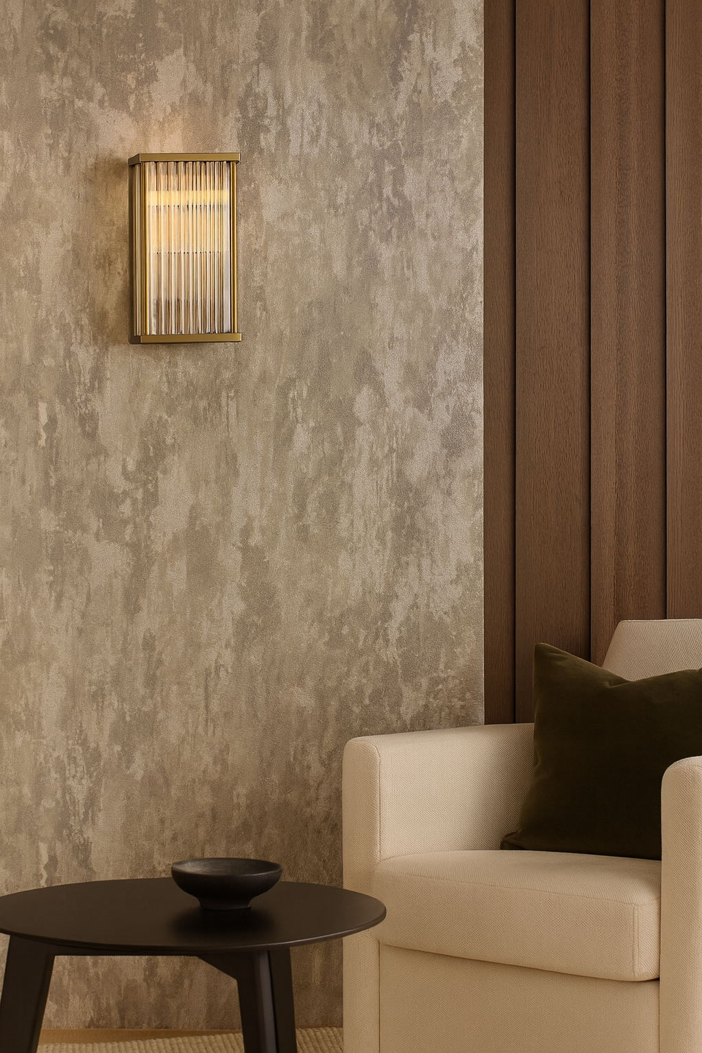 Besa Çubuk Cam Modern Duvar Apliği – Lineer Cam Tasarımlı Şık ve Minimalist Duvar Aydınlatması