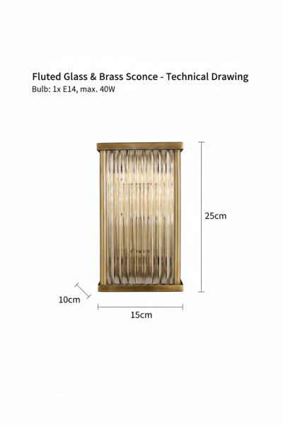 Besa Çubuk Cam Modern Duvar Apliği – Lineer Cam Tasarımlı Şık ve Minimalist Duvar Aydınlatması