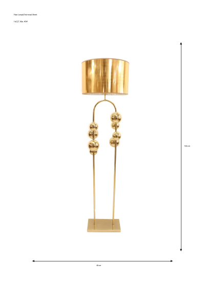 Besa Top Modern Tasarım Lambader – Küre Detaylı Şık ve Dinamik Salon Köşe Aydınlatması