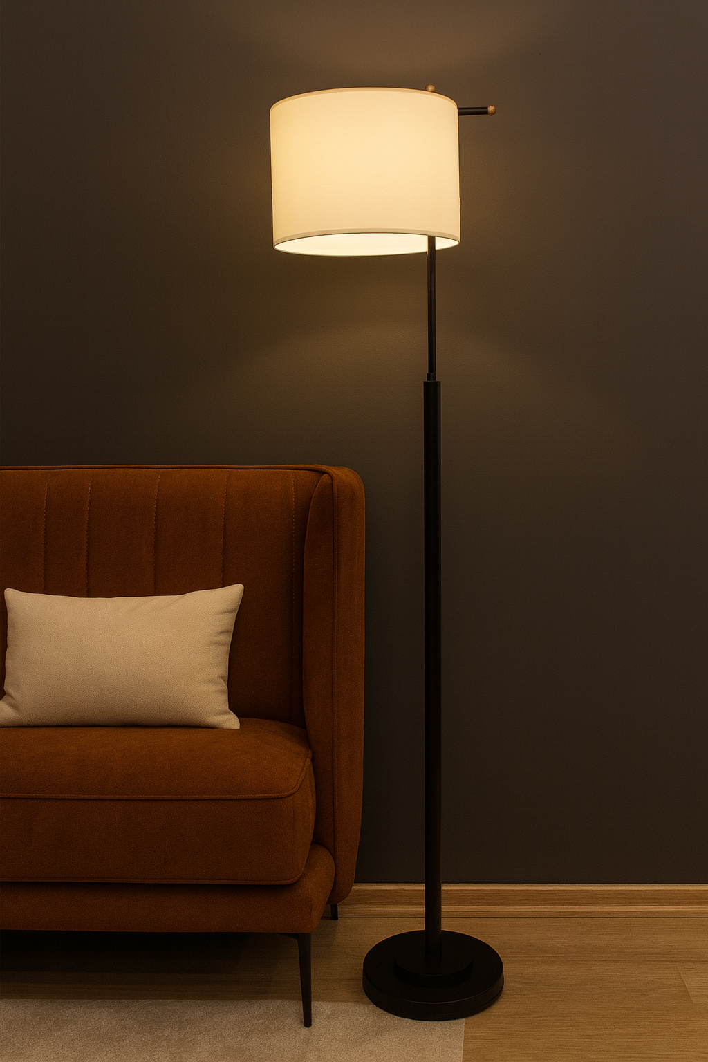 Besa Artı Modern Tasarım Lambader – Geometrik Kesimli Şık ve Grafik Salon Köşe Aydınlatması