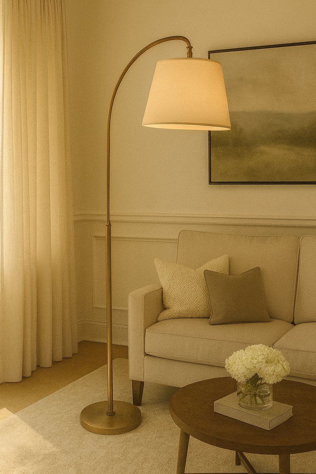 Besa Okaliptus Modern Tasarım Lambader – Botanik Formlu Şık ve Zarif Salon Köşe Aydınlatması