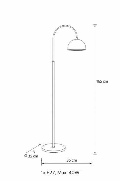 Besa Tas Modern Tasarım Lambader – Organik Formlu Şık ve Doğal Salon Köşe Aydınlatması