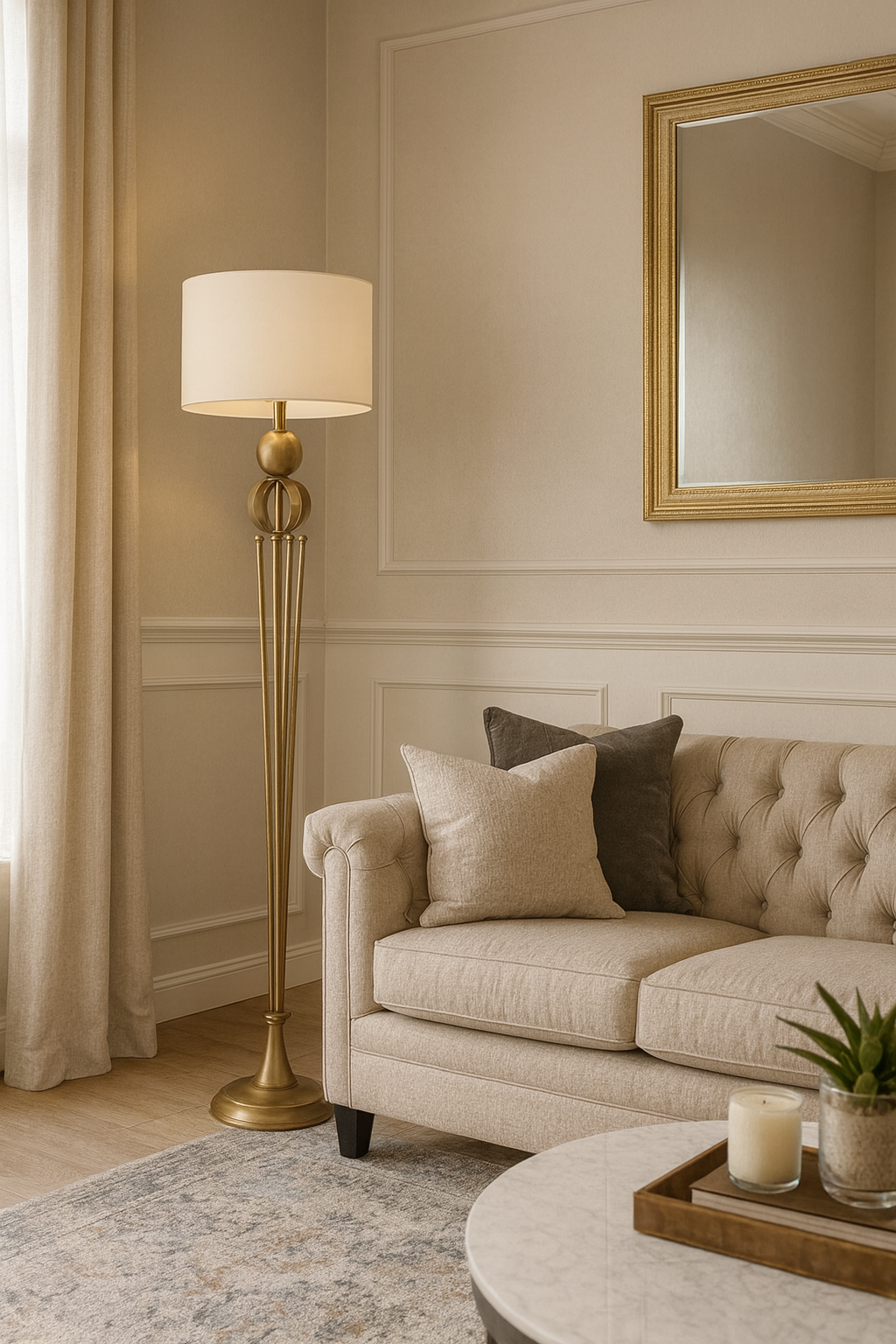 Besa Dünya Modern Lambader – Küre Glob Camlı Şık ve Minimalist Salon Köşe Aydınlatması