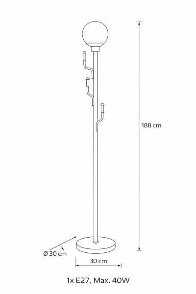 Besa Askilik Modern Tasarım Lambader – Fonksiyonel Askı Detaylı Şık ve Minimalist Salon Aydınlatması