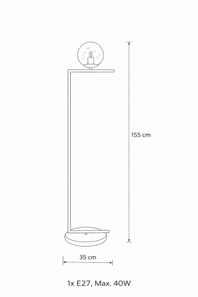 Besa Hollanda Modern Tasarım Lambader – Net Hatlı Şık ve Fonksiyonel Salon Köşe Aydınlatması