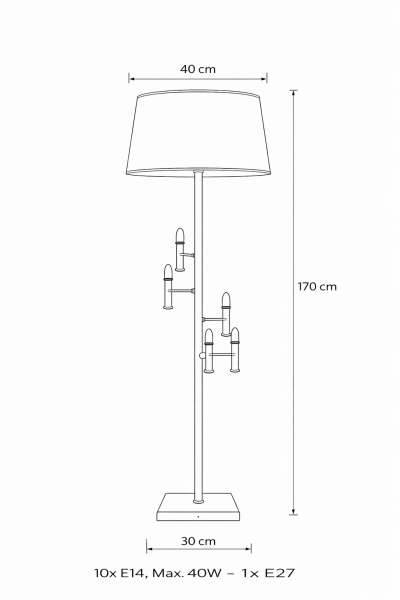 Besa Yüzüklü Modern Tasarım Lambader – Halka Detaylı Şık ve Minimalist Salon Köşe Aydınlatması