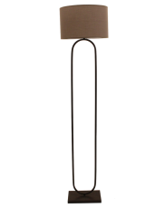 Besa Elips Modern Siyah Lambader – Geometrik Tasarım Şık ve Minimalist Salon Köşe Aydınlatması